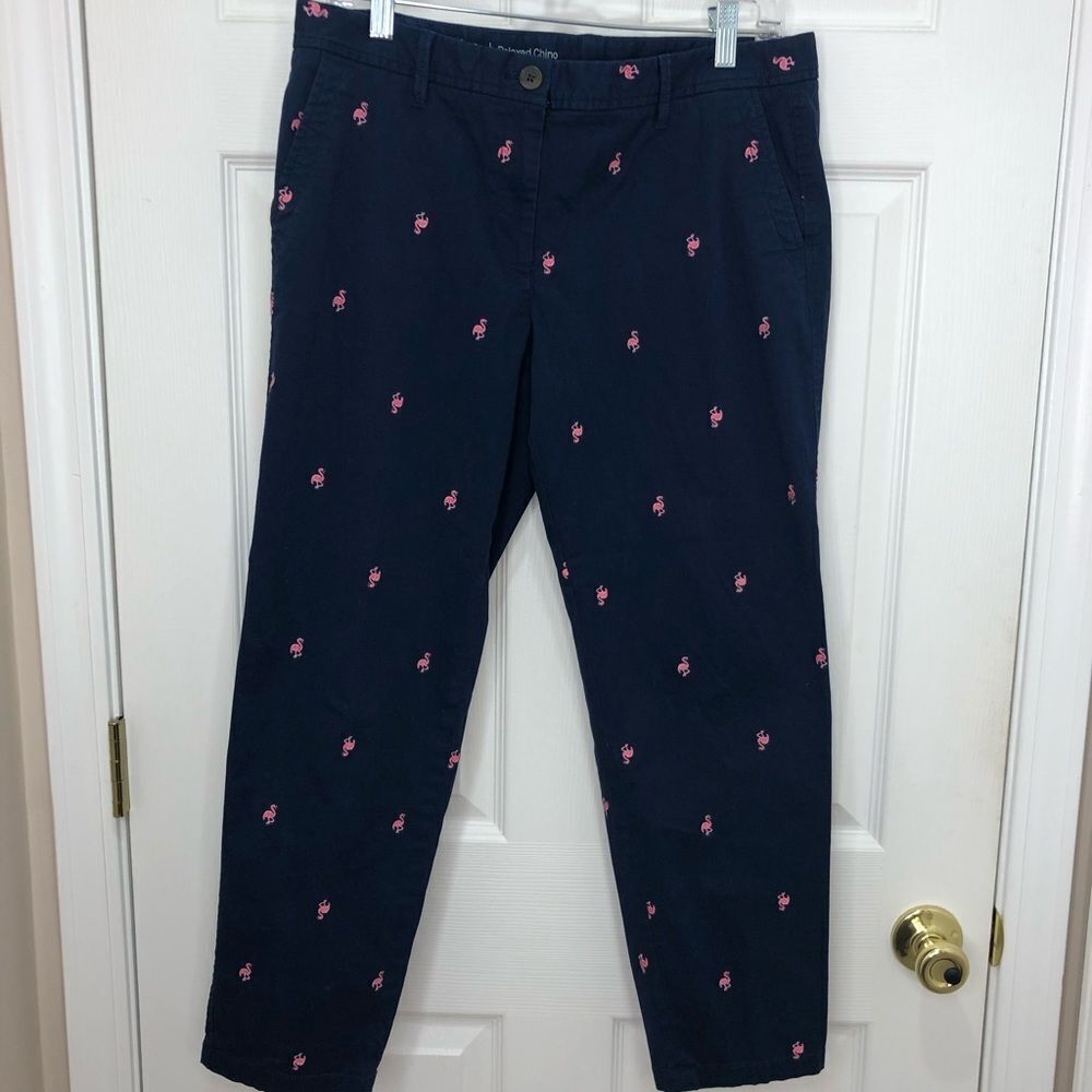 Talbots relaxed chino navy blue flamingo capri pants, size 10p - Picture 2 of 13